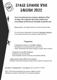 Stage Grande Voie