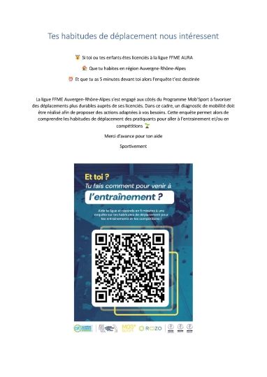 Enquête mobilité sport